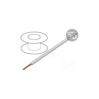 elektrický kabel Vodič LgY lanko Cu 1,5mm2 bílá PVC 300/500V 10m Třída 5