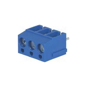 Svorkovnice do plošného spoje úhlové 90° 5mm póly 3 na PCB