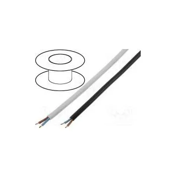 elektrický kabel Vodič OMY plochý lanko Cu 2x1mm2 PVC bílá 300V Třída 5 100m