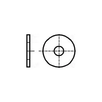 Matice Podložka kulatá M5 D=15mm h=1,2mm ocel Povlak zinek DIN 9021
