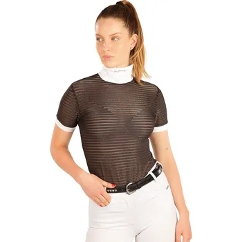 Dámské tričko Triko dámské s krátkým rukávem J1109 LITEX Barva: pruhy, Velikost: XS