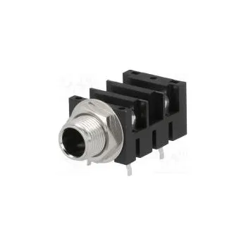 Elektrická zásuvka Zásuvka Jack 6,35mm zásuvka mono s dvojitým vypínačem THT