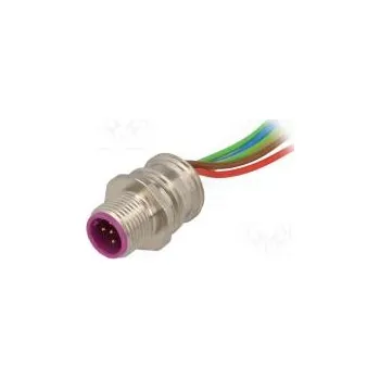 Elektrická zásuvka Zásuvka M12 PIN 5 vidlice kód B-Profibus do panelu vodiče