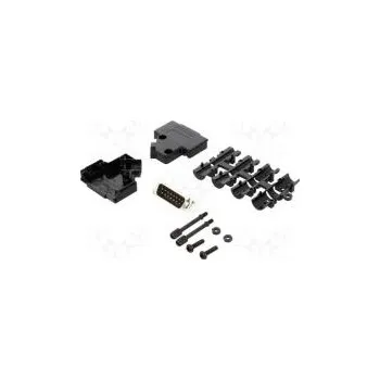 Elektrická zásuvka D-Sub PIN 9 zástrčka vidlice lisované kontakty úhlové 45°