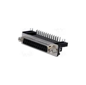 Elektrická zásuvka D-Sub PIN 25 zásuvka zásuvka Zajištění šroubky úhlové 90°