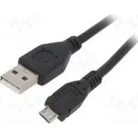 Kabel USB 2.0 USB A vidlice,USB B micro vidlice pozlacený 1m