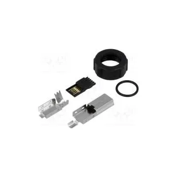 elektrický kabel Zástrčka USB B mini na kabel pájení přímý pro zalití IP67