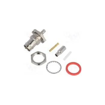 Elektroinstalační materiál Zásuvka BNC zásuvka přímý 50Ω krimpovací do panelu max3,5mm