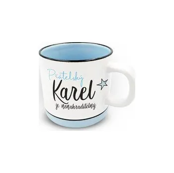 Stolování Nekupto Hrnek se jménem KAREL Pastel