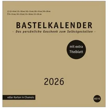 Premium-Bastelkalender gold groß 2026 - Heye