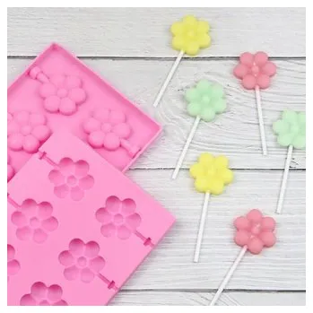Forma na pečení Silikonová forma na lízátka květiny - Cakesicq