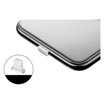 Záslepka aluminium pro konektor Lightning, barva silver