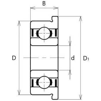 F 683-2Z EZO Jednořadé kuličkové ložisko s přírubou