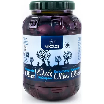 Nikolopoulos Estate Nikolos černé olivy Kalamata s peckou 1kg