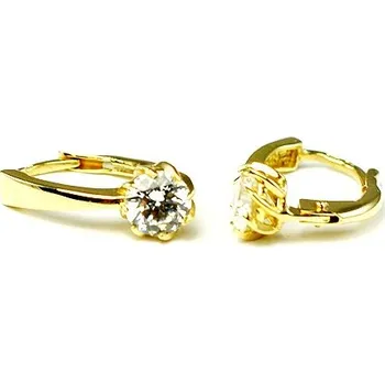 Náušnice Zlaté náušnice s kamenem