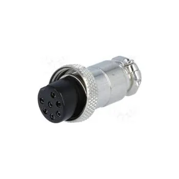 Elektrická zásuvka Zástrčka mikrofonní zásuvka PIN 7 na kabel přímý 6mm