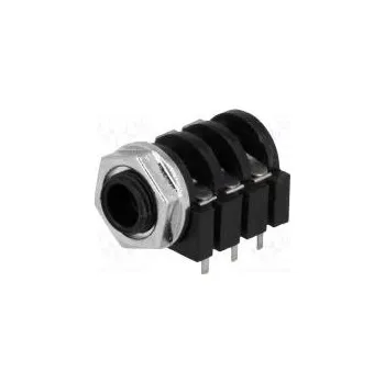 Elektrická zásuvka Zásuvka Jack 6,3mm zásuvka stereo s vypínačem do panelu THT