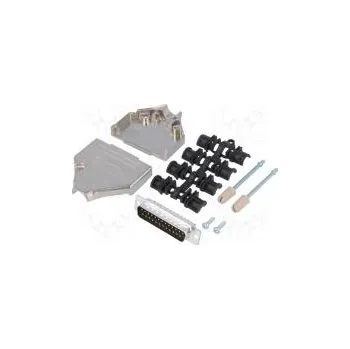 Elektrická zásuvka D-Sub PIN 25 zástrčka vidlice točené kontakty přímý pájení