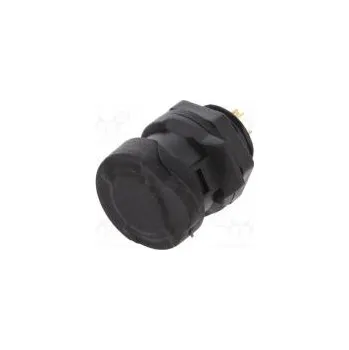 Elektrická zásuvka Zásuvka Konektor kulatý MRD PIN 3 gold flash 5A pájení 125V