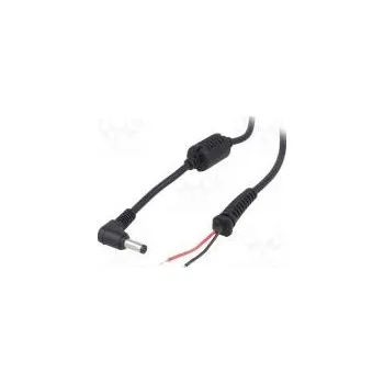 elektrický kabel Kabel vodiče,DC 4,8/1,7 zástrčka přímý 0,5mm2 černá 1,2m