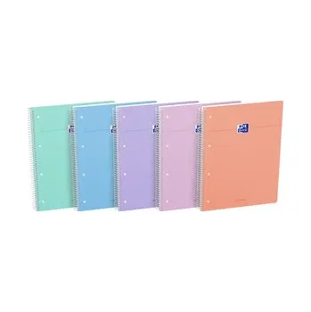 Oxford - Blok spirálový Oxford Smart A4+/80 listů, linkovaný, mix