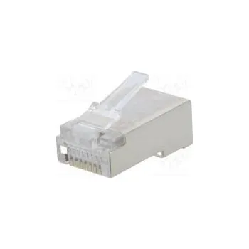 Počítač Zástrčka RJ45 PIN 8 Kat 5e stíněný Uspořádání výv 8p8c přímý