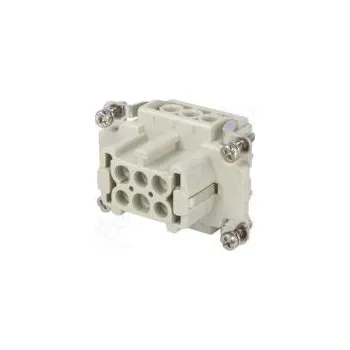 Elektrická zásuvka Konektor HDC kontaktní vložka zásuvka DE PIN 6 6+PE 16A 500V