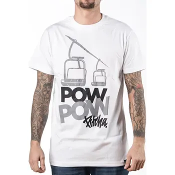 Pánské tričko PITCHA triko POW POW white - XL