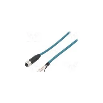 Elektrická zásuvka Zástrčka M12 PIN 8 zásuvka kód X-ProfiNET přímý vodiče 48V