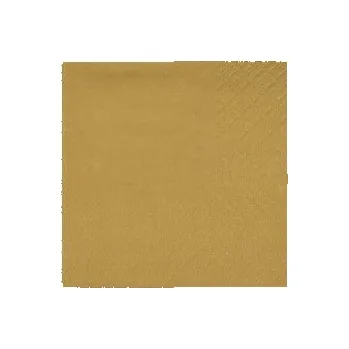 Papírový ubrousek Papírové ubrousky zlaté – koktejlové, 21 × 20 cm, 25 ks