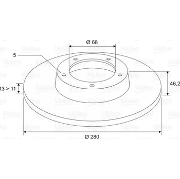 Brzdový kotouč Brzdový kotouč VALEO 186408