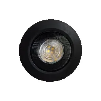 Q-13DL LED stropní svítidlo 5W - černé, kruhové - QTEC