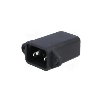 Elektrická zásuvka Konektor napájecí AC zásuvka vidlice 1A 250VAC IEC 60320