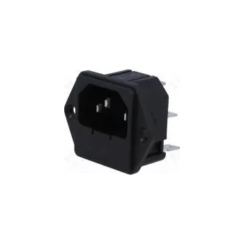 Elektrická zásuvka Konektor napájecí AC zásuvka vidlice 10A IEC 60320 5x20mm