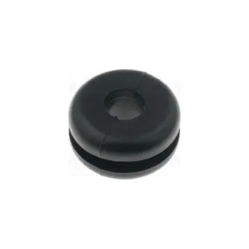 Průchodka Ømont.otv 9mm Øotv 4mm PVC černá -30÷60°C UL94V-2