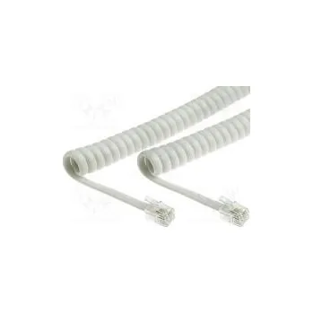 Síťový kabel Kabel telefonní kroucený,s propletením bílá 5m