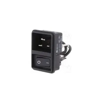 Elektrická zásuvka Konektor napájecí AC zásuvka vidlice 16A 250VAC IEC 60320