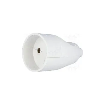 Elektrická zásuvka Konektor napájecí AC zásuvka zásuvka 2P 250VAC 16A bilá