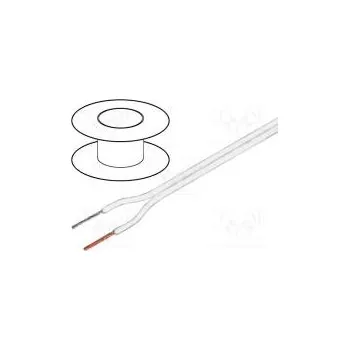 elektrický kabel Vodič reproduktorový 2x0,75mm2 lanko OFC bílá nestíněný PVC