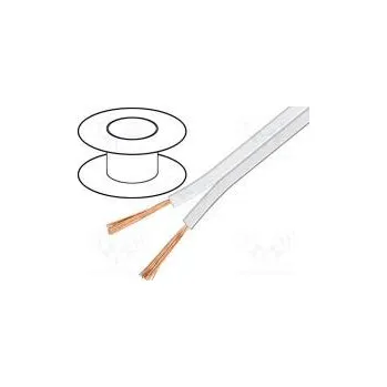 Audio kabel Vodič reproduktorový 2x1,5mm2 lanko CCA bílá nestíněný