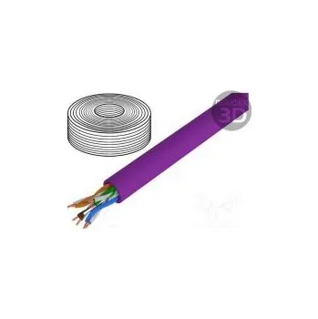 Síťový kabel Vodič U/UTP 6 drát Cu 4x2x23AWG LSZH fialová 100m Økab 6,3mm