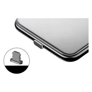 Záslepka aluminium pro konektor Lightning, barva grey