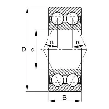 3203 C3 ZKL NF Dvouřadé kuličkové ložisko s kosoúhlým stykem
