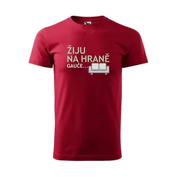 Pánská móda Tričko s potiskem Žiju na hraně: červené 3XL