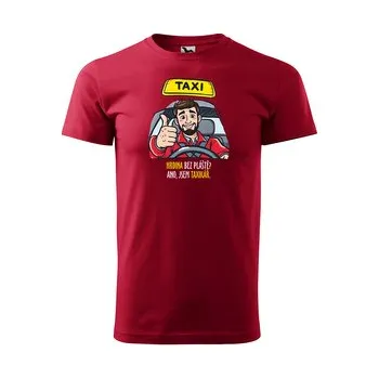 Pánské tričko Tričko s potiskem pro taxikáře Hrdina bez pláště? Ano, jsem taxikář: červené 3XL