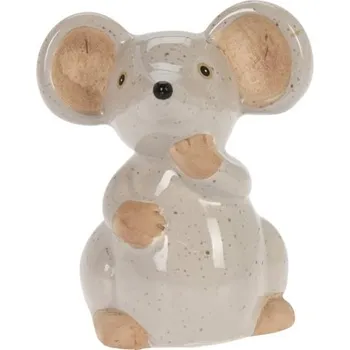 Porcelánová myš 15,5 cm bílá