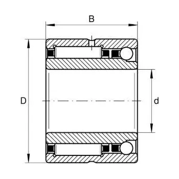 NKIA 5906 INA Kombinované jehlové ložisko / kuličkové s kosoúhlým stykem