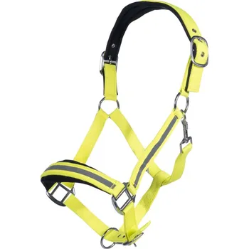 Sport Ohlávka Reflective HKM, neonově žlutá, Cob