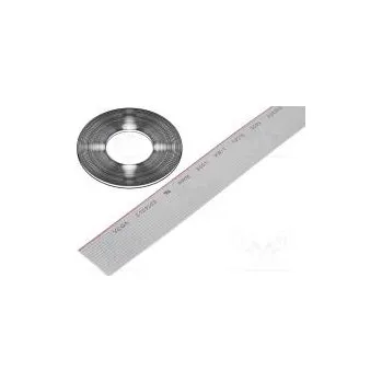 elektrický kabel Vodič plochý kabel 1,27mm licna Cu 16x28AWG PVC šedá 30,5m