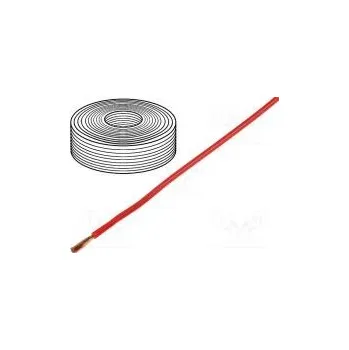 elektrický kabel Vodič licna Cu 1x1,5mm2 silikon červená 250V -60÷180°C